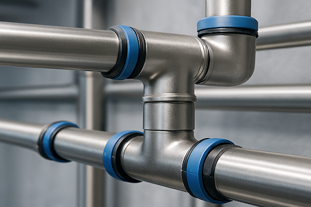 Stainless Steel cross section of piping